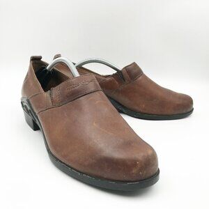 ARIAT ATS Paddock Brown Leather Western Clogs Loafers Flats Womens 8.5